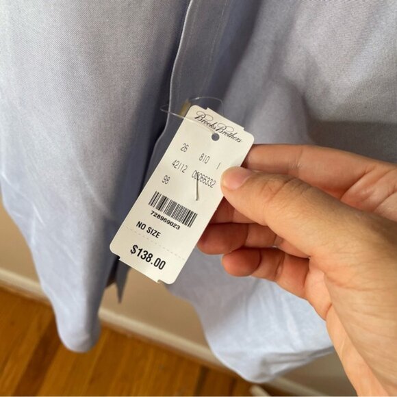 NWT brooks brothers blue dress shirt - Picture 5 of 8